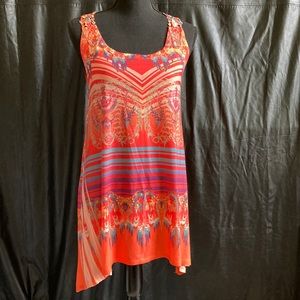 Orange Print Swing Top - XL